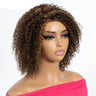 Afro Kinky Curly Black & Ombre T1B/30 Human Hair Wig | Brazilian Remy Machine Made Glueless Wigs for Women (Affordable)