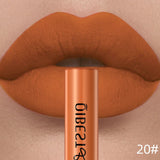 QIBEST Rouge à lèvres liquide mat Waterproof longue tenue Velours Gloss à lèvres Tube de teinte Pigment Nude mat Rouge à lèvres Maquillage des lèvres