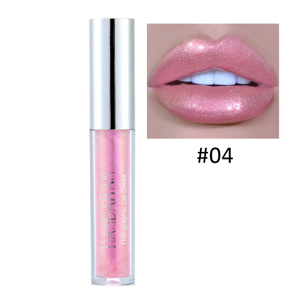 HANDAIYAN Best Seller Glitter Lip Gloss 6colors Moisturizing Mermaid Lip Glaze Waterproof Long Lasting Liquid Lip Stick