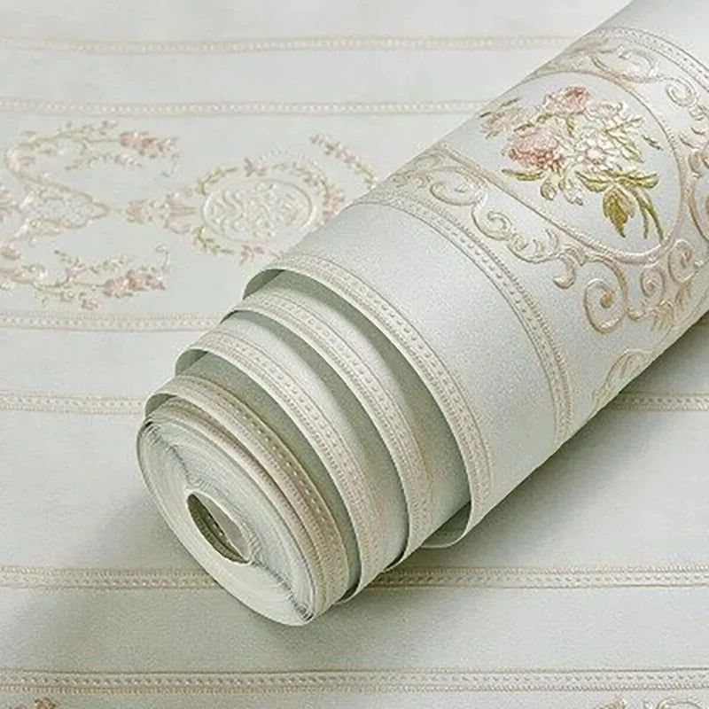 53cm Self adhesive warm European style simple living room bedroom bedside background wall paper wallpaper With pattern Decortion