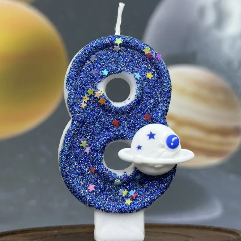 Vela con número, vela azul creativa para pastel de cumpleaños, para usar en fiestas de cumpleaños y decoración de bodas, día de la madre, graduación.