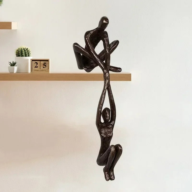 Figura de hombre levantando a mujer, estatua artística, escultura de amante, adorno para decoración de escritorio del hogar, escultura de pareja bailando, arte creativo.