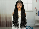 34" HD Boho Box Braids Wig | Curly Ends | Full Lace | Baby Hair