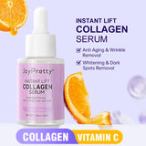 Esencia facial blanqueadora de colágeno, antiedad, reafirmante, antiarrugas, hidratante, iluminador, suero facial con ácido hialurónico.