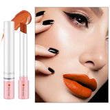 Juego de 4 labiales de cigarrillos, brillo labial mate de larga duración, resistente al agua, tubo de lápiz labial color piel, maquillaje cosmético.