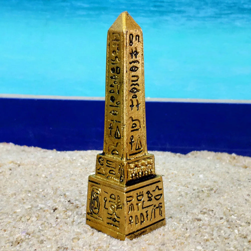Egyptian Obelisk Figurine Statue Egyptian Obelisk Psychological Sandbox Tower Ornament Figurine Desktop Egyptian Tower Ornament