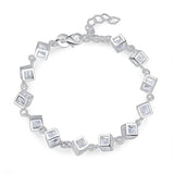 Fashion charm 925 Sterling Silver Bracelet for man woman Twisted rope chain fine jewelry Wedding party Christmas gift - Lootquake