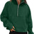 Womens Sweatshirts Half Zip Cropped Pullover Fleece Quarter Zipper Hoodies Fall outfits Clothes Thumb Hole - Lootquake