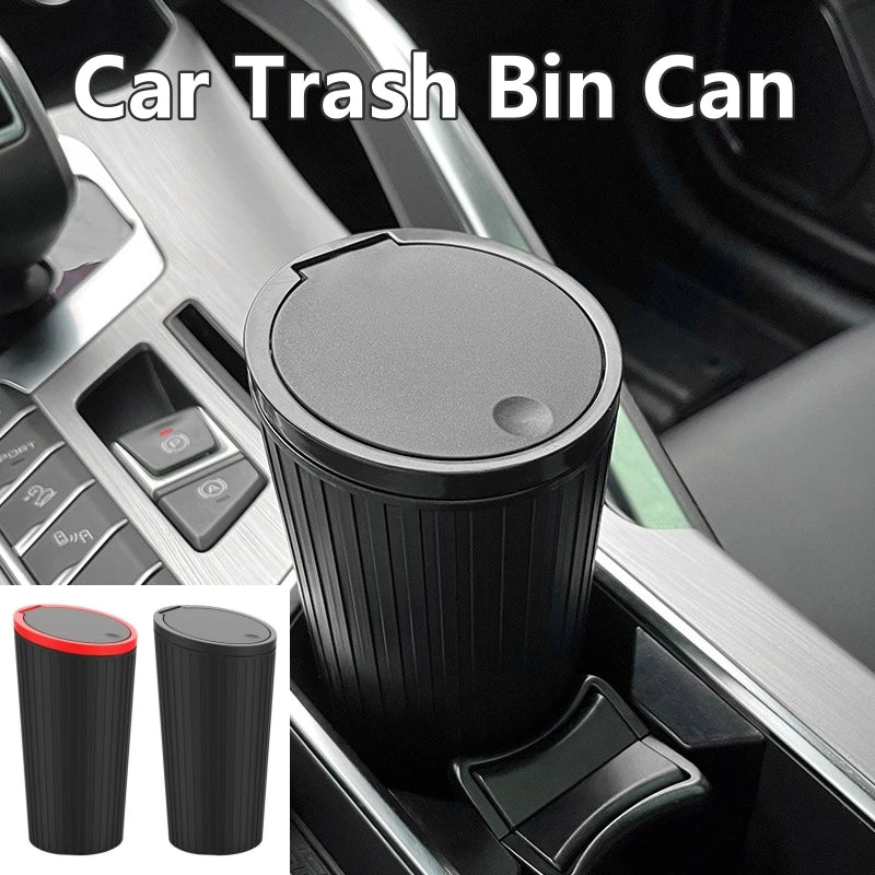 Car Trash Bin Can Mini Auto Dust Organizer Car Interior Rubbish Bag Garbage Container Storage Box Bucket Auto Accessories