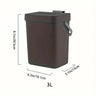 Cubo de basura silencioso y compacto de 3/5 l, ecológico, sellado, para cocina y oficina, no necesita electricidad.