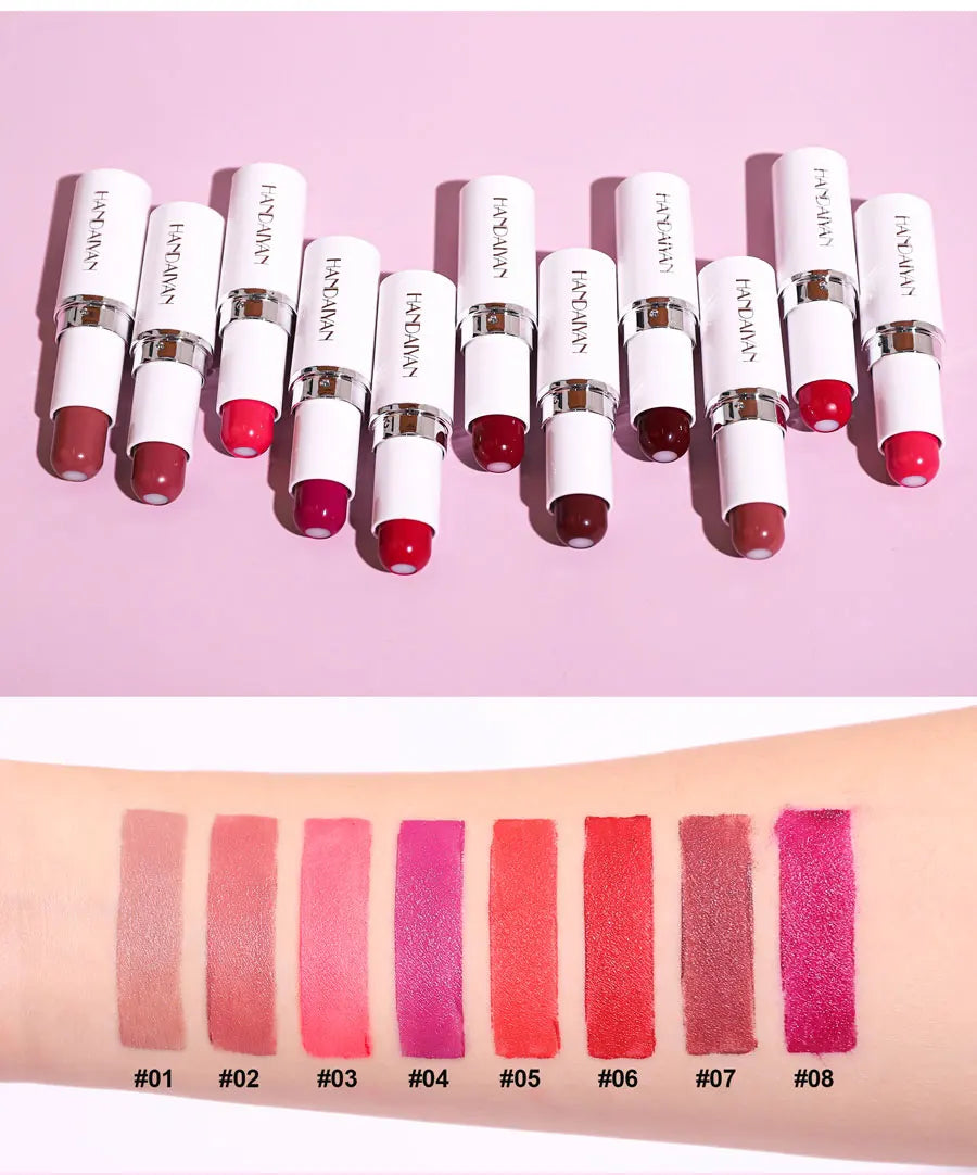 8 Colors Sandwich Moisturizing Lipstick Lip Stick Lip Gloss Long Lasting Moisturize Lipstick Lipgloss Lip Balm Makeup Cosmetics