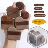 6PCS Chocolate Makeup Blender Cosmetic Puffs Air Cushion Foundation Sponge Loose Powder Puff Fit The Face Cosmetic Beauty Tools