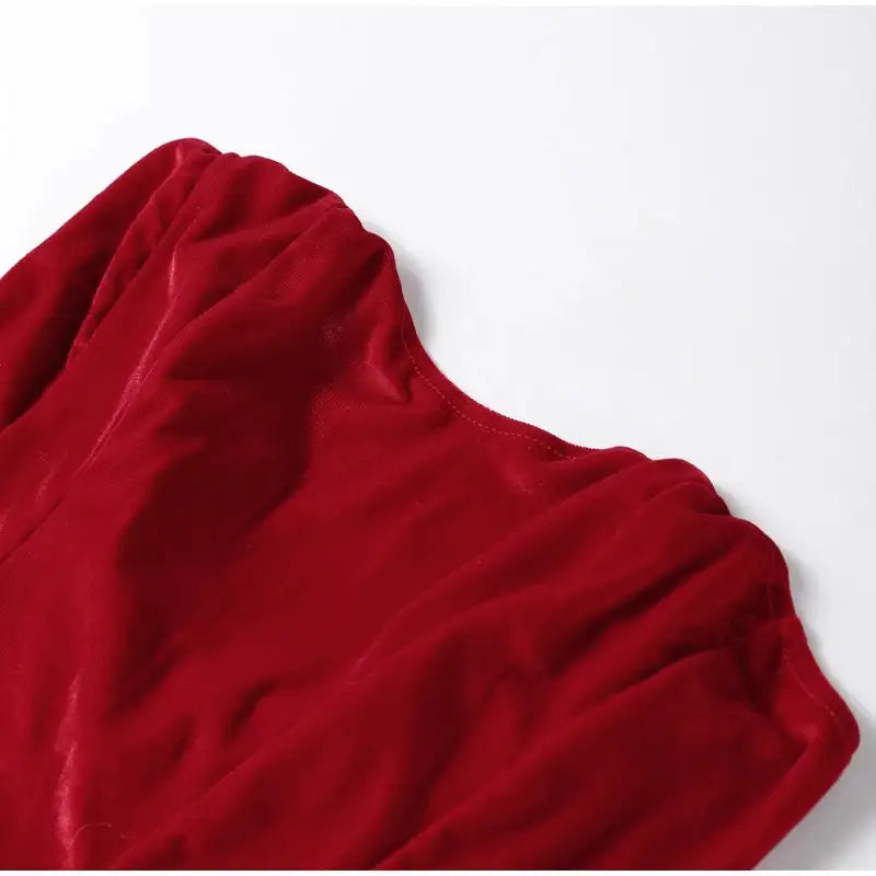 Vestido largo sexy de patchwork sin tirantes para mujer, vestido de sirena plisado sin mangas ajustado, vestido de noche liso para primavera y verano 2025.