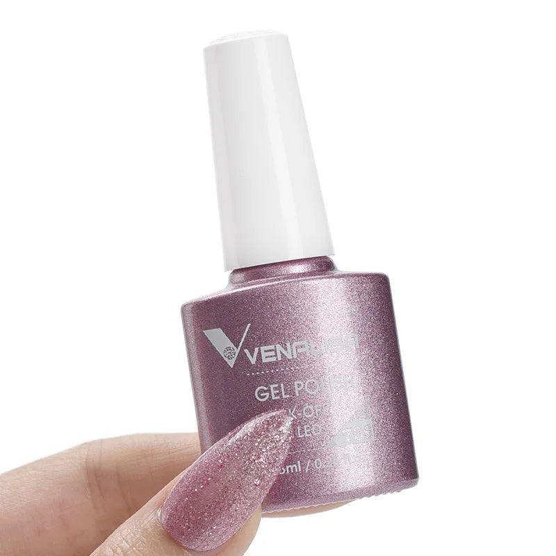 Venalisa Nail Gel Polish 7.5ml #758 Funny Bunny Milky White VIP3 Collection Long Wear Diamond Top Coat Soak Off UV LED Gel Nail