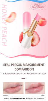 O'CHEAL Color Fruit Lipstick Peach Temperature Changing Lip balm Moisturizing Waterproof Long Lasting Moisturizes Lip Balm
