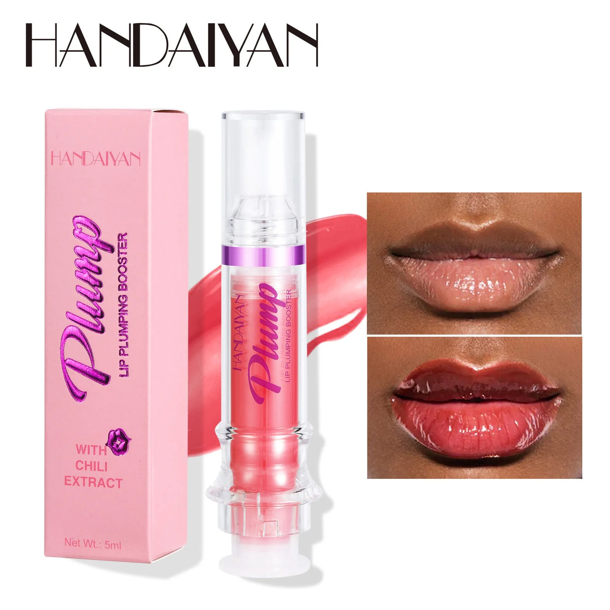 Sexy Plumper Glitter Red Nude Lipstick Liquid Waterproof Moisturize Oil Lipgloss Makeup Lip Plumping Booster Gloss Lipstick
