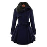 Winter Women's Jacket Windbreaker Warm Plush Thick Clothes Double Breasted Belt Autumn And Winter Korean Style Slim Lapel Coat - Lootquake