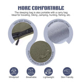 Lixada 190 * 75cm Outdoor Portable Envelope Sleeping Bag Camping Travel Hiking Multifunction Ultra-light 680g Backpacking - Lootquake