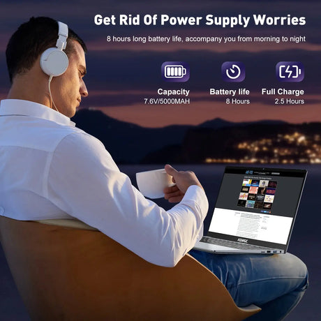 ACEMAGIC 15.6" Ultra Slim Laptop 16GB RAM 512GB SSD Intel N97 Notebook Gamer 1920*1080 Display Office Study Computer Windows 11 - Lootquake