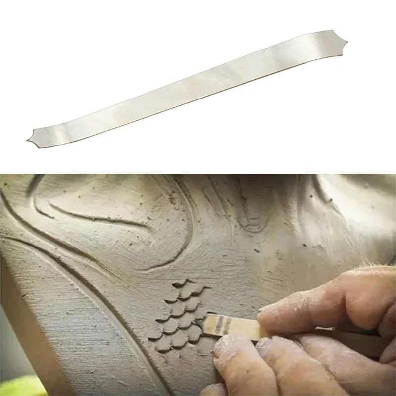 Cuchillo para tallar y modelar esculturas de arcilla blanda, herramientas de cerámica para esculpir escamas de pescado, herramienta para hacer texturas de arcilla de cerámica