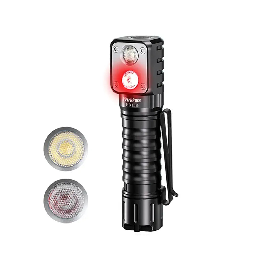 Wurkkos HD15R 18650 Dual LED Headlamp with Red FloodlightRechargeable Flashlight 2000lm with Magnetic Tail Camping Lights - Lootquake
