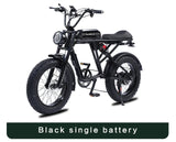 Bicicleta eléctrica retro de 1500 W, 48 V, 36 Ah, 20 x 4 pulgadas, neumáticos anchos, para montaña y nieve, AKEZ, motocicleta para adultos.