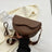 Small PU Leather Saddle Armpit Bags for Women 2024 Summer Chain Shoulder Crossbody Bag Ladies Vintage Underarm Handbags bolsa - Lootquake