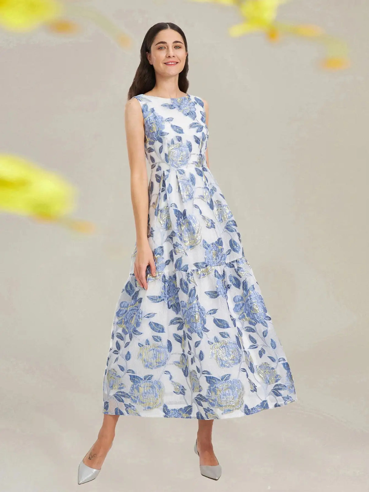 Elegant Organza Woman Dress 2024 New Arrival Long Dress Maxi Evening Sleeveless Beach Boho Summer Embroidery Flower Vestidos - Lootquake