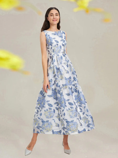 Elegant Organza Woman Dress 2024 New Arrival Long Dress Maxi Evening Sleeveless Beach Boho Summer Embroidery Flower Vestidos - Lootquake