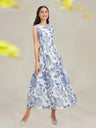 Elegant Organza Woman Dress 2024 New Arrival Long Dress Maxi Evening Sleeveless Beach Boho Summer Embroidery Flower Vestidos - Lootquake