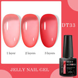 7ml Milky Jelly White Gel Nail Polish Natural Luster Long Lasting Nail Art All for Home DIY Manicure Soak Off UV LED Gel Vernis