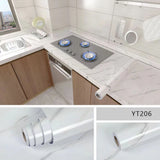 Film autocollant en marbre résistant à l'huile pour cuisine, 40 cm, imperméable, pour plan de travail, rénovation de meubles, carrelage mural