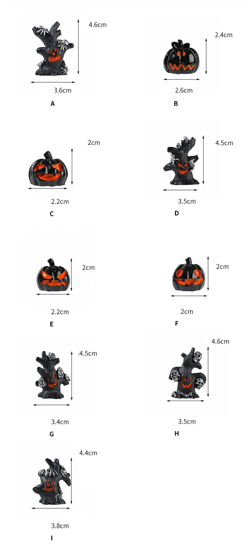 Halloween Micro Landscape Scene Decoration Accessories Tree Demon Ghost Pumpkin Skull Party Supplies Home Party Ornament Terror