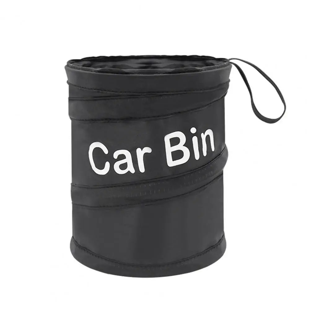 Car Trash Can Foldable Car Garbage Bin with Fastener Tape Large Capacity Waste Bin Easy Installation Collapsible Rubbish Holder