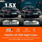 Cámara de salpicadero Vantrue N4Pro 4K Wi-Fi de 3 canales con control de voz, IMX678, visión nocturna, HDR, GPS, modo de carga 24 horas, para coche