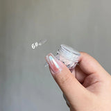 Moonlight Mirror Nails Powder Pearl White Nails Glitter Aurora Shining Pigment Chrome Dust Nail Art Supplies Decoration