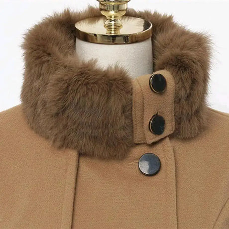 Winter Women's Jacket Windbreaker Warm Plush Thick Clothes Double Breasted Belt Autumn And Winter Korean Style Slim Lapel Coat - Lootquake