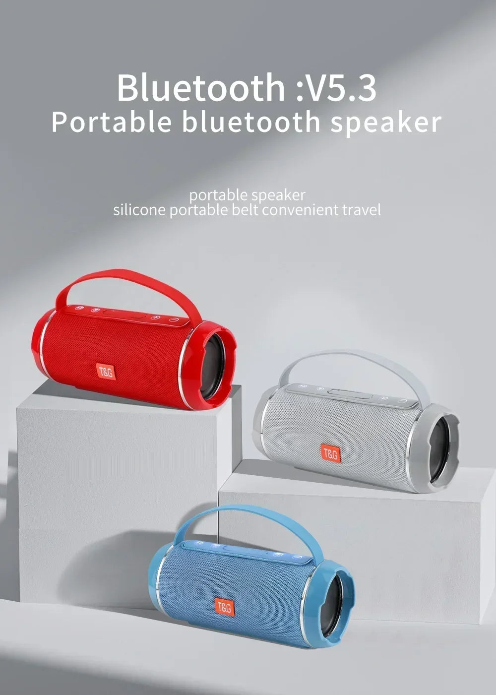 Altavoz Bluetooth TG116c TWS inalámbrico, potente, portátil, para exteriores, subwoofer impermeable, sonido estéreo 3D, llamadas manos libres.