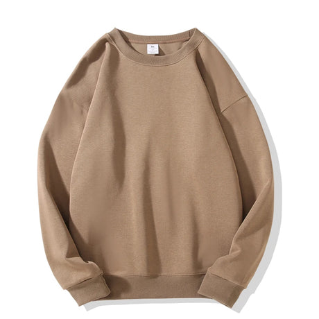 Solid Colors Men's Crewneck Sweatshirt,Cotton-blend Pullover - Lootquake