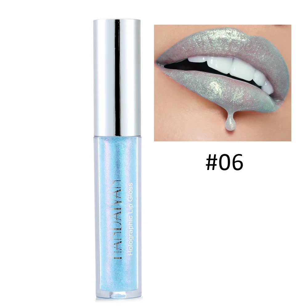 HANDAIYAN Best Seller Glitter Lip Gloss 6colors Moisturizing Mermaid Lip Glaze Waterproof Long Lasting Liquid Lip Stick