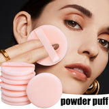 Lot de 100 houppettes rondes en velours pour poudre libre, douces et lavables, pour fond de teint, cosmétiques, outil de maquillage professionnel