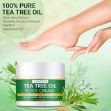 Crema hidratante para pies, para pies y talones secos. Crema calmante para pies secos y agrietados con urea y aceite de árbol de té.