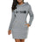 Simplicity Midi Dresses Casual Autumn Winter Daily Comfortable Fashion Slim Fit Pocket Long Sleeves Hoodies Collar Zipper Design - Lootquake