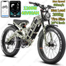 Bicicleta eléctrica Romeo con motor de 1200 W, 48 V, 60 Ah, 34 mph, velocidad máxima, 26 x 4 pulgadas, neumáticos anchos todoterreno, para acampar, para adultos.