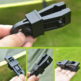10pcs outdoor tent awning windproof fixing clips Outdoor wind rope buckle is added with pull point hanging buckle plastic clips - Lootquake