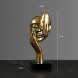 Estatua abstracta de resina, adornos de escritorio, esculturas, figuras, rostro, personaje nórdico, luz, arte de lujo, artesanías, decoración de oficina y hogar.