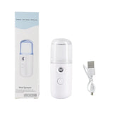 Humidificador facial en aerosol, mini, portátil, con carga, instrumento de belleza, máquina de pulverización fría, vaporizador facial.