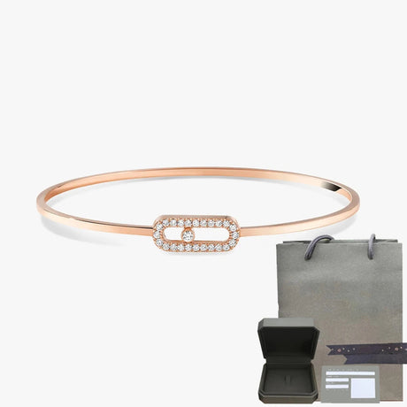 S925 sterling silver women's bracelet, classic MOVE/TWIN series, French diamond bracelet, holiday gift, high-quality jewelry - Lootquake