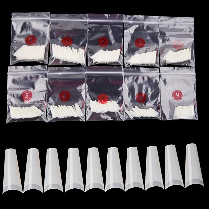 500Pcs False Nail Art Tips French Natural Transparent Coffin False Nails Tips Acrylic Uv Gel Nail Polish Manicure