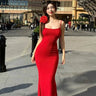 Dulzura Women 2025 Summer Party Club Evening Streetwear Bodycon Beach Basic Black Long Dress Wholesale Items For Business D22775
